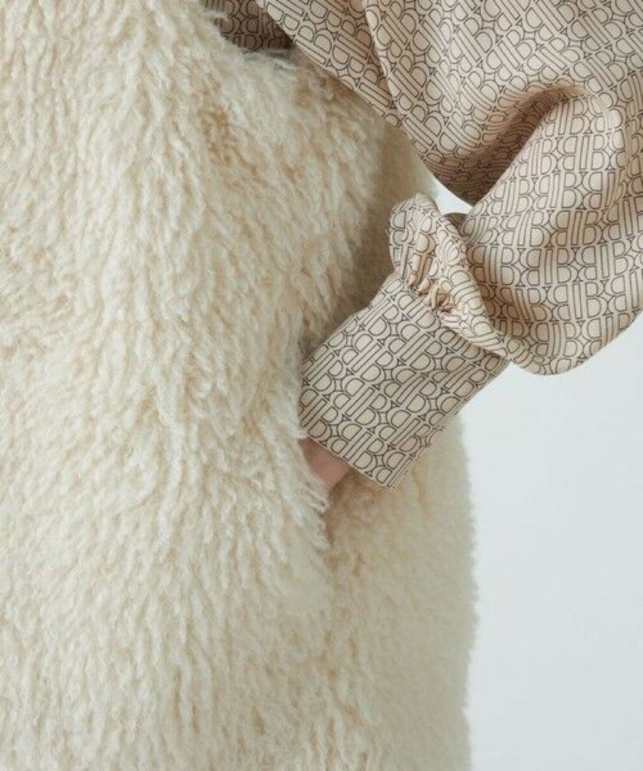 【美品】TOMORROWLAND Ballsey プードルファークルーネックジレ