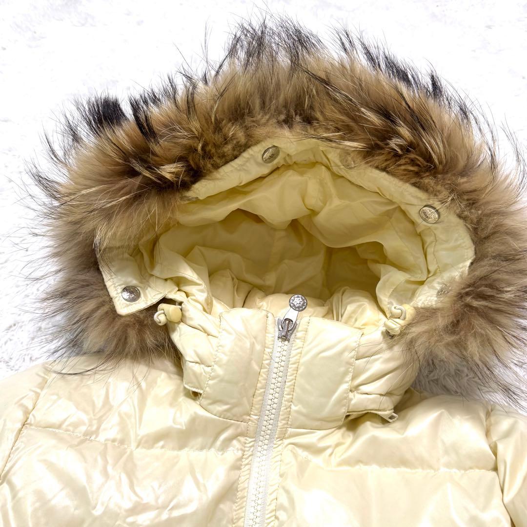 美品 2wayピレネックス ダウンジャケット M ロゴ ラクーンファー フード