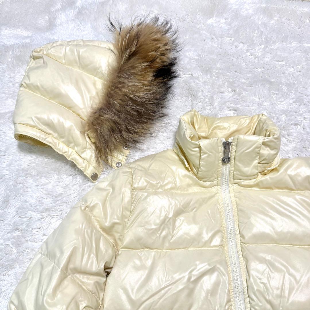 美品 2wayピレネックス ダウンジャケット M ロゴ ラクーンファー フード