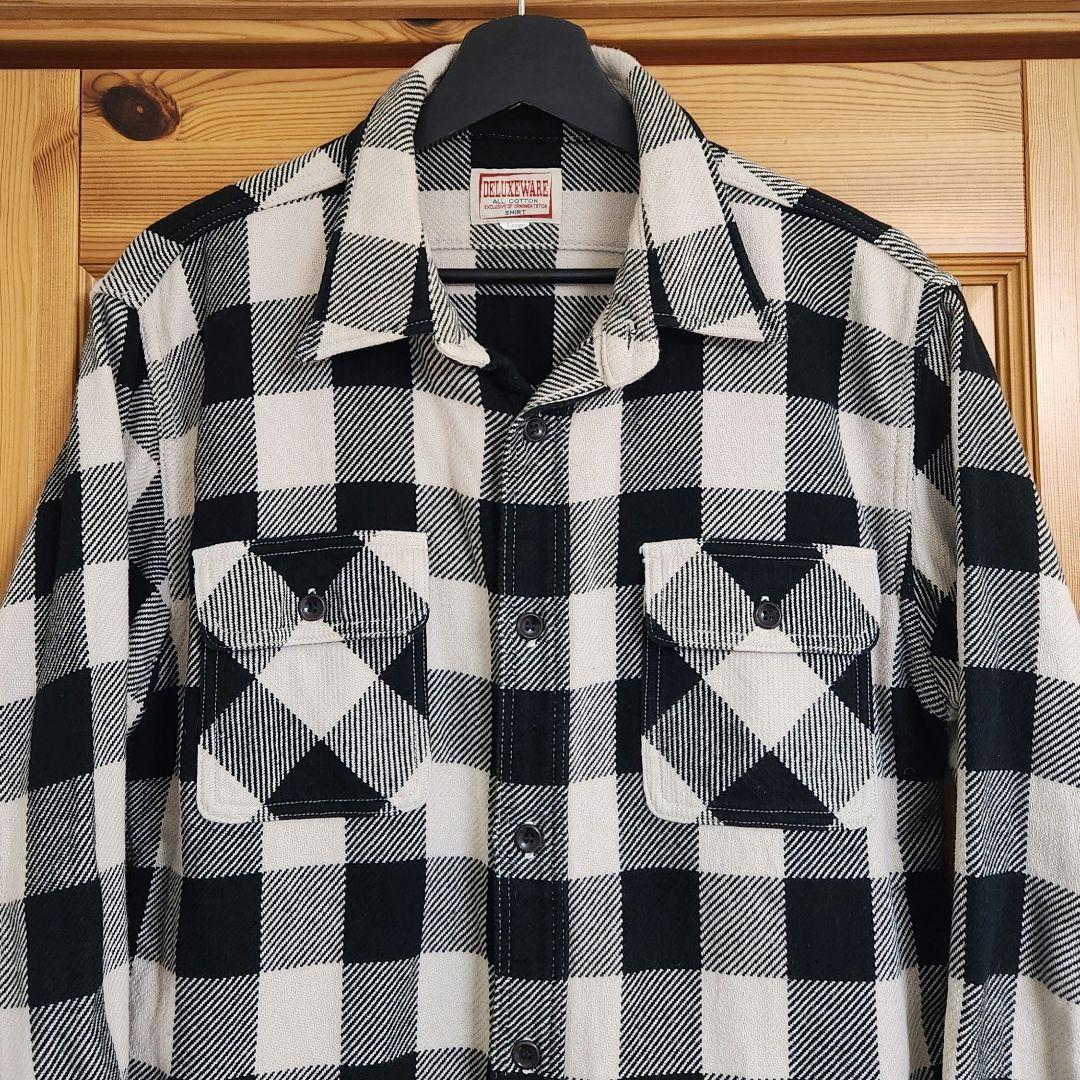 デラックスウエア DELUXEWARE ヘビーネルシャツ L レアカラー 美品