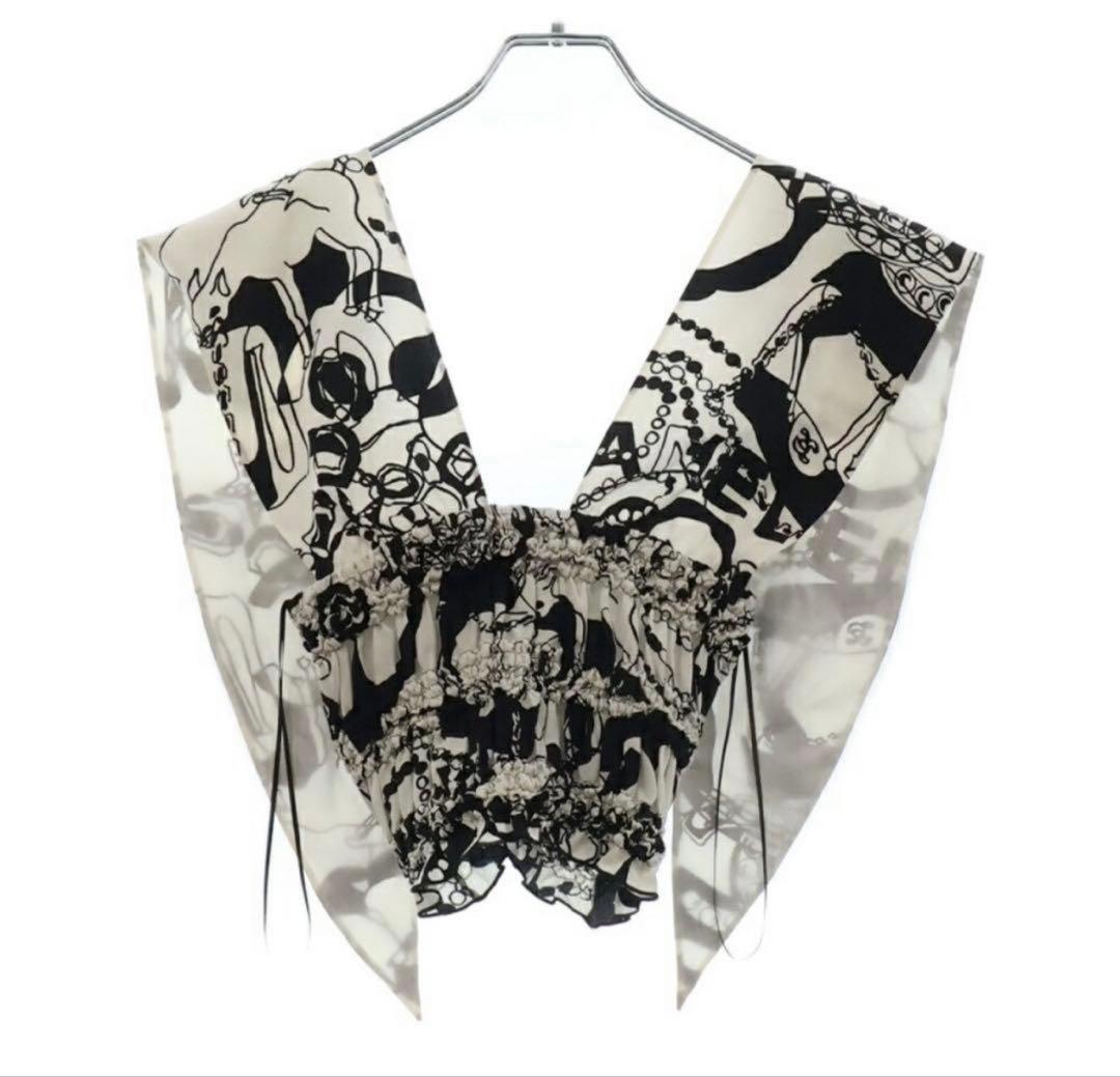 CHANEL シャネル　シルク　ホルターネック トップス カットソー 34