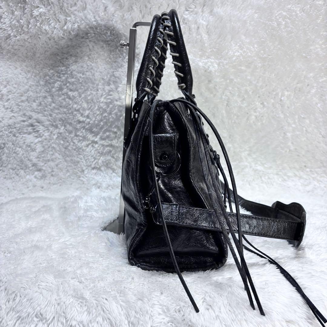 00s y2k アーカイブ シワ加工 レザー バッグ ショルダー可 A4