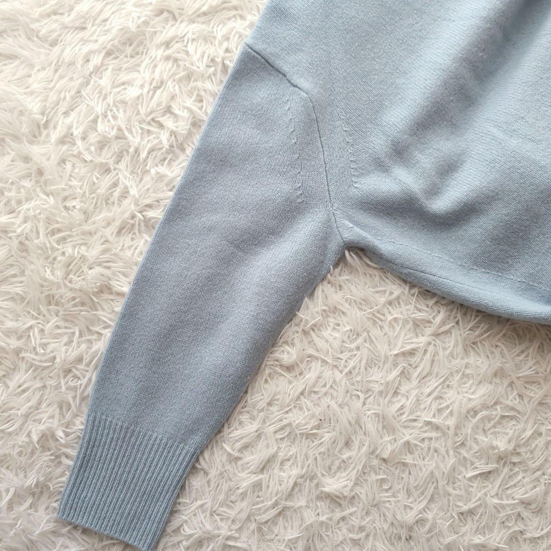 現行 カレンソロジー ウールカシミヤクルーネックニットプルオーバー 美品 F