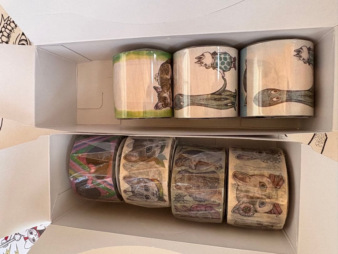 ヒグチユウコさん　ツールボックス、養生テープ、筆箱他