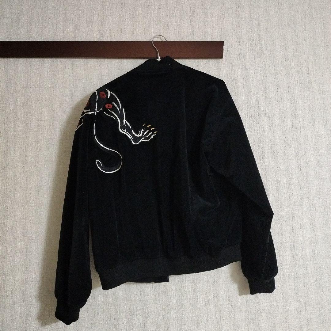 《Schott》 豪華キスマークパンサー刺繍 スーベニアジャケット スカジャン