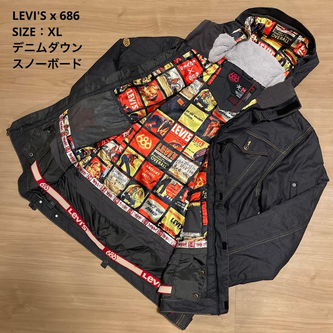 【激レア】LEVI'S 686 RECCO デニム スノーボードジャケット XL