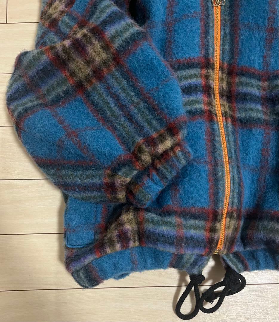 FRANZIUS NO HOOD ジャケット 青系チェック