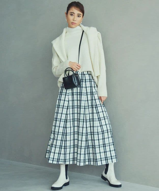 新品◇23区杏さん着用 レザーサイドゴア ブーツ23H アイボリー