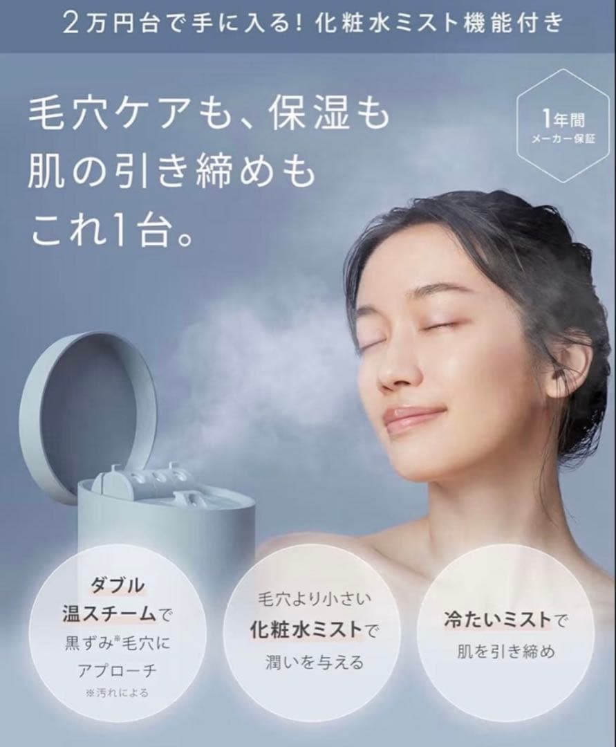 SALONIA サロニア ピュアブライト スチーマー 美顔器　新品未使用品