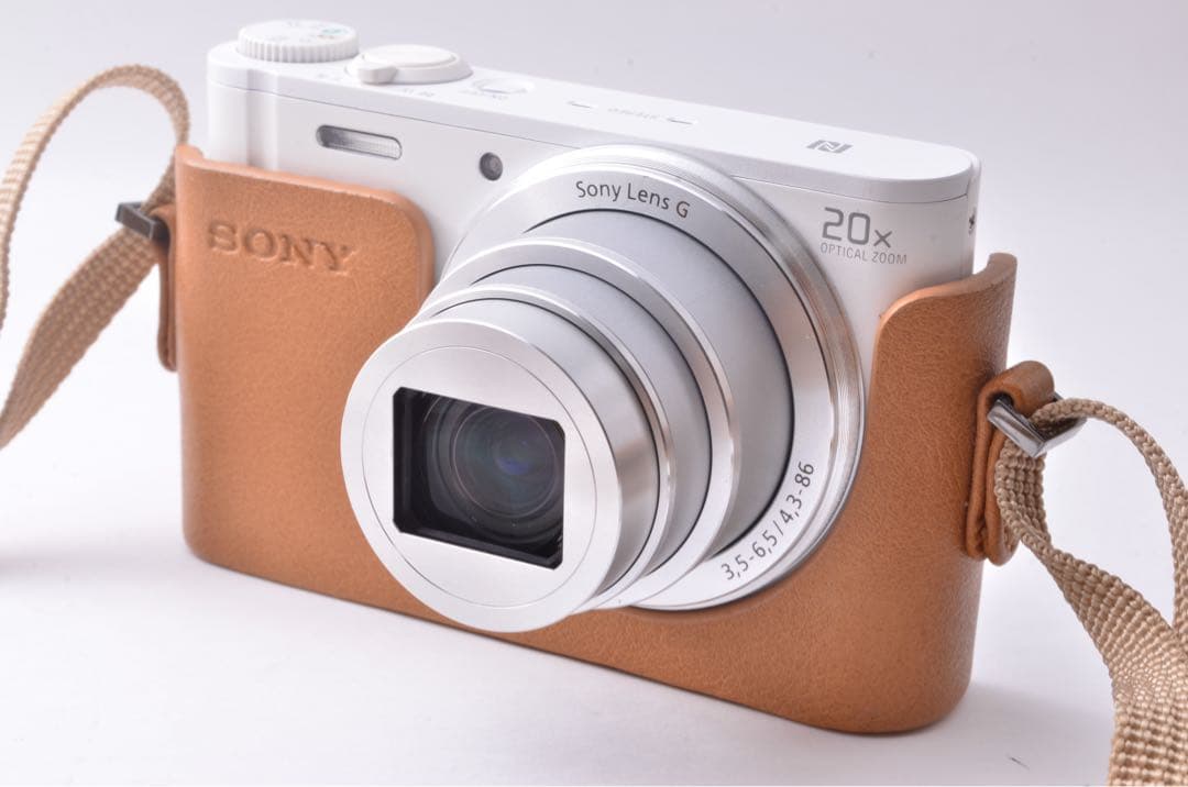 【Wi-Fi転送機能】【美品】【本革ケース】20倍ズーム　ソニーWX350