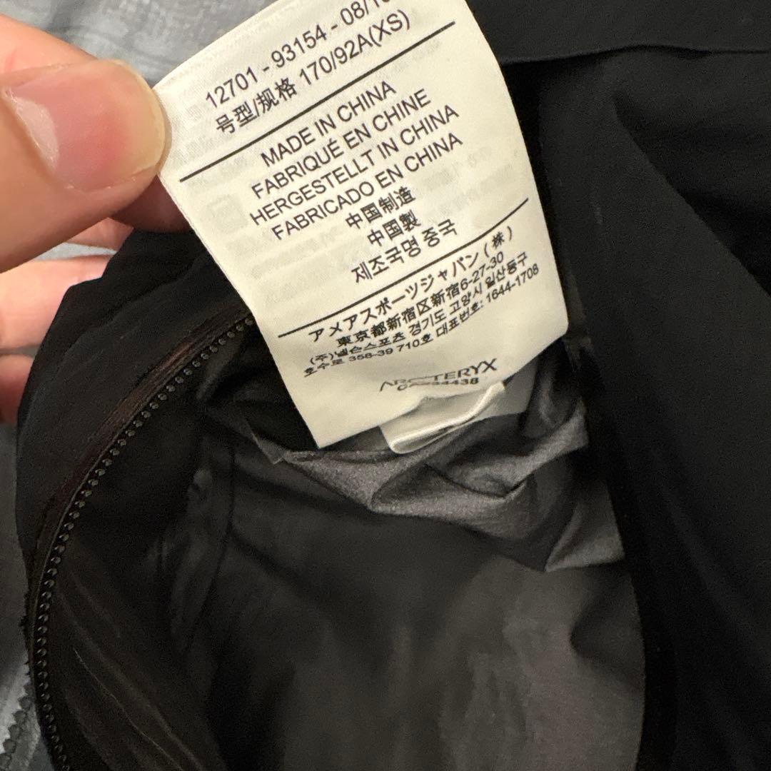 y'sアークテリクス ベータAR ジャケット　ブラック　beta AR