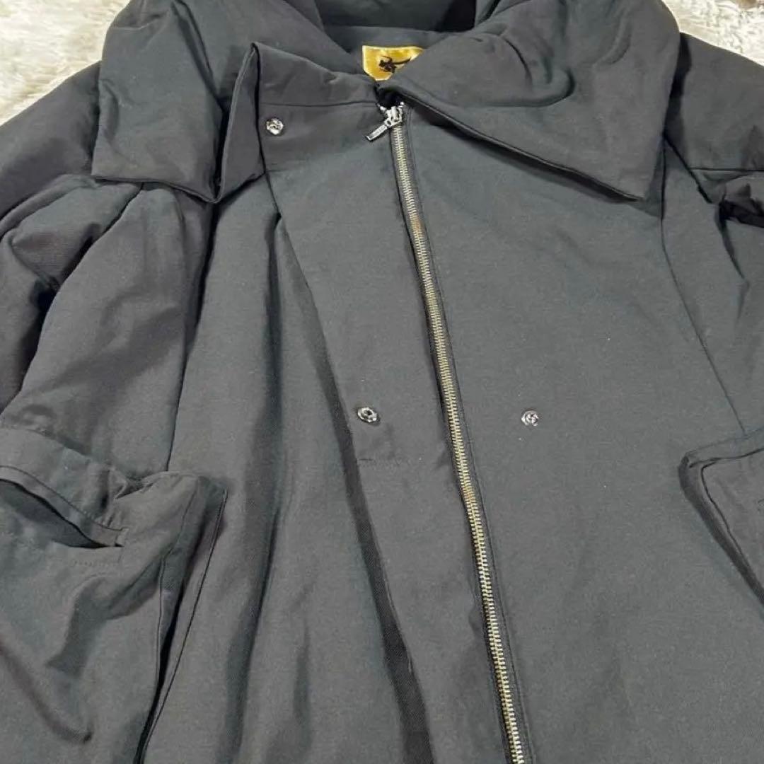 美品★センソユニコ 芽風 mefu 変形 ロングダウンコート ブラック 黒 38