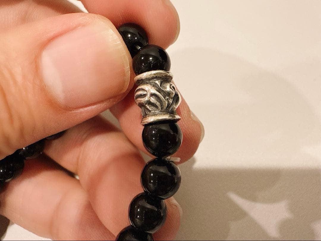 LONE ONES ホークビードS シャイニーオニキス 6mmブレスレット