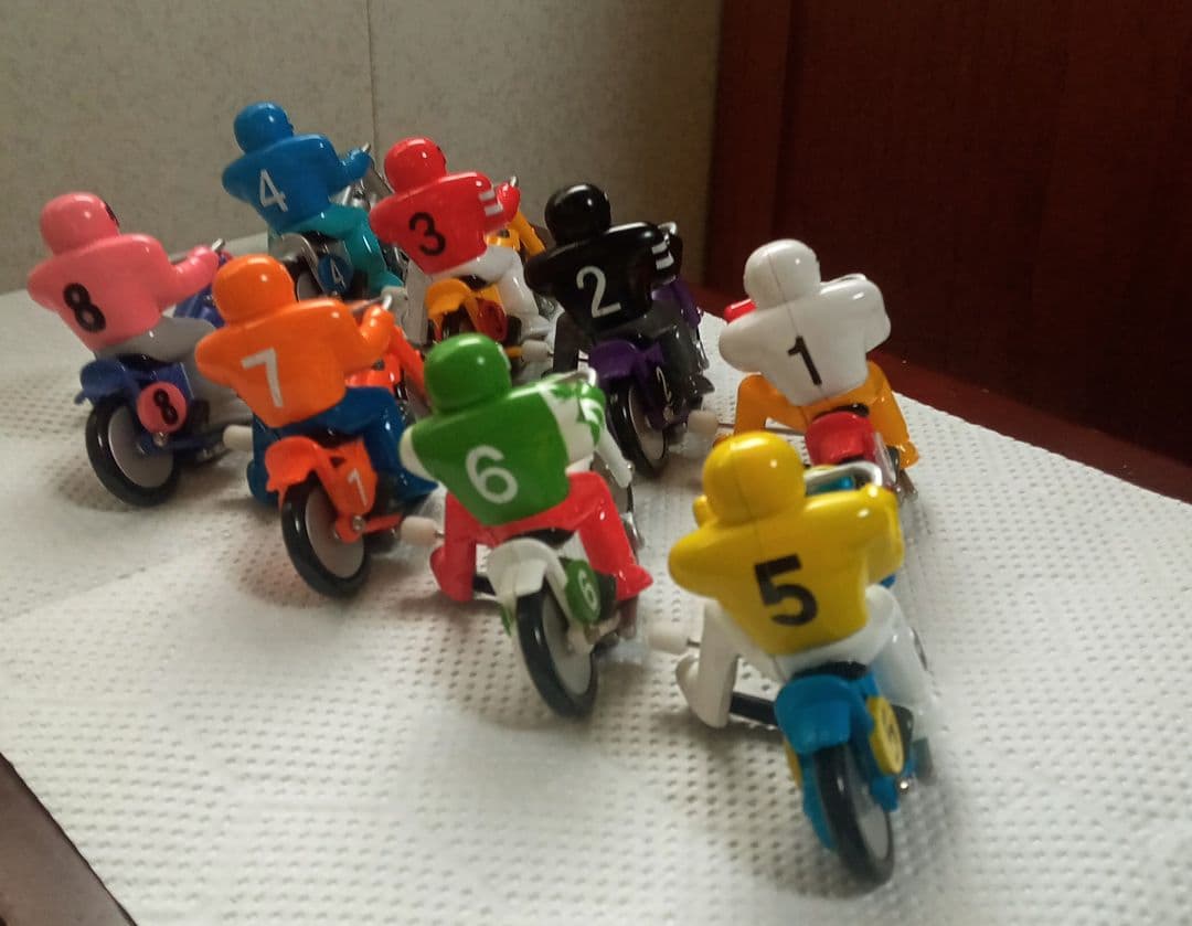 オートレース フィギュア おもちゃ レトロ 1号車~8号車 未使用品