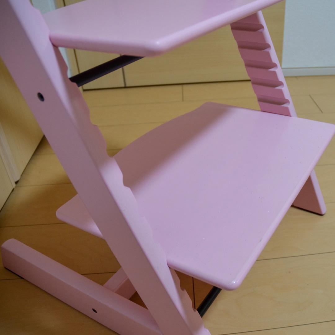 I♡【美品】Stokke ストッケ Tripp Trapp 人気色ピンク