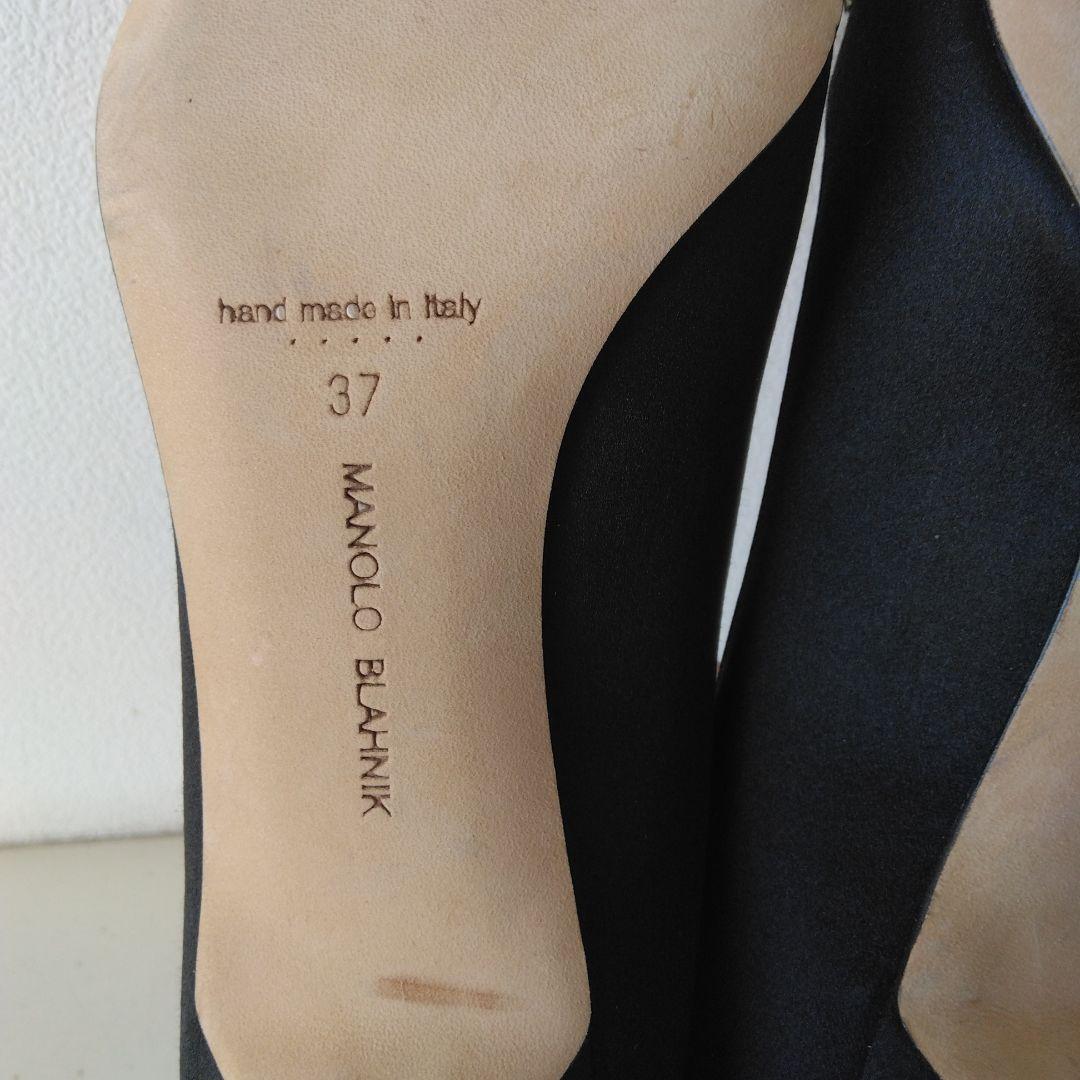 「極美品」MANOLO BLAHNIK マノロブラニク　ハンギシ　サテン　37