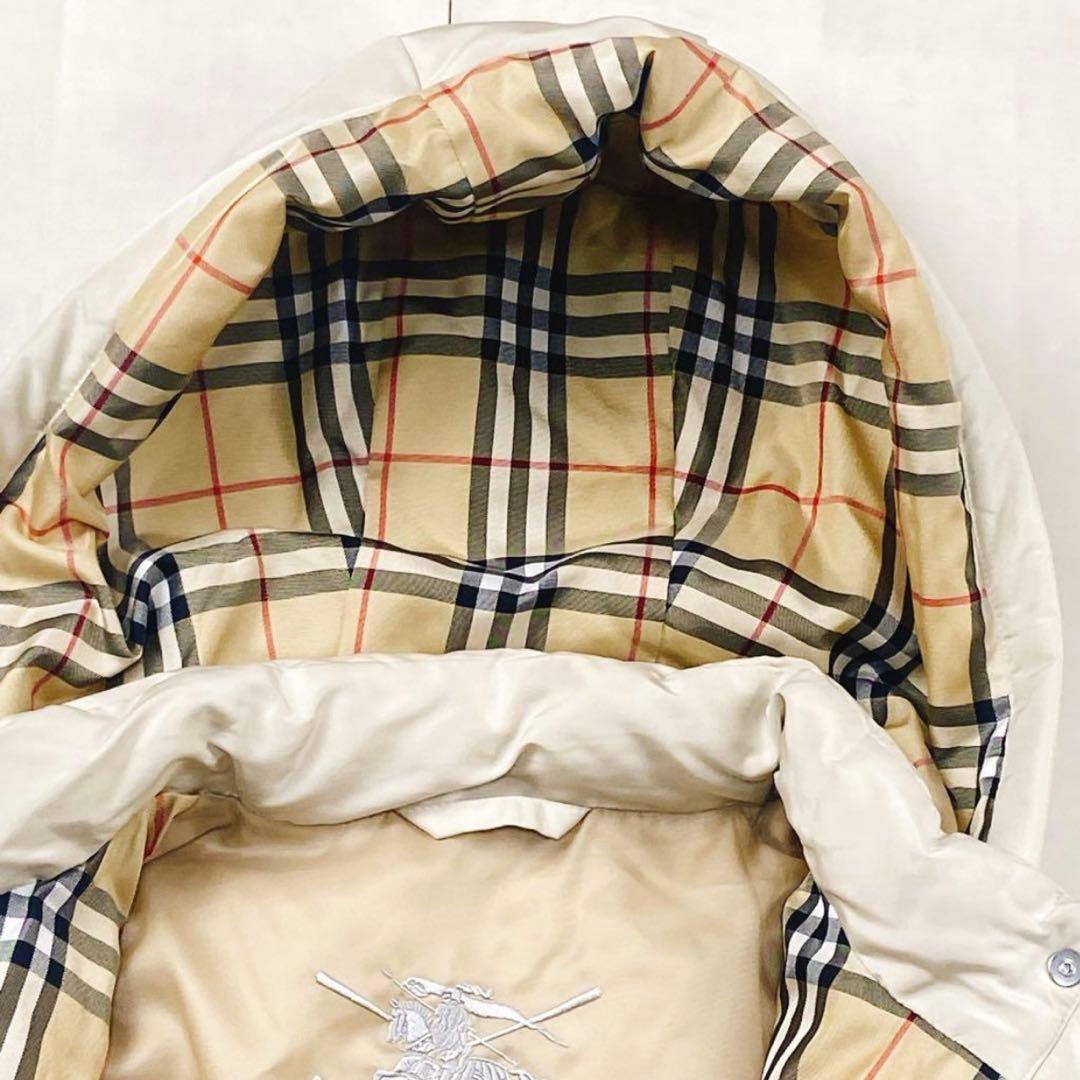 極美品 バーバリーロンドン 2way ノバチェック ダウンコート ワッペン