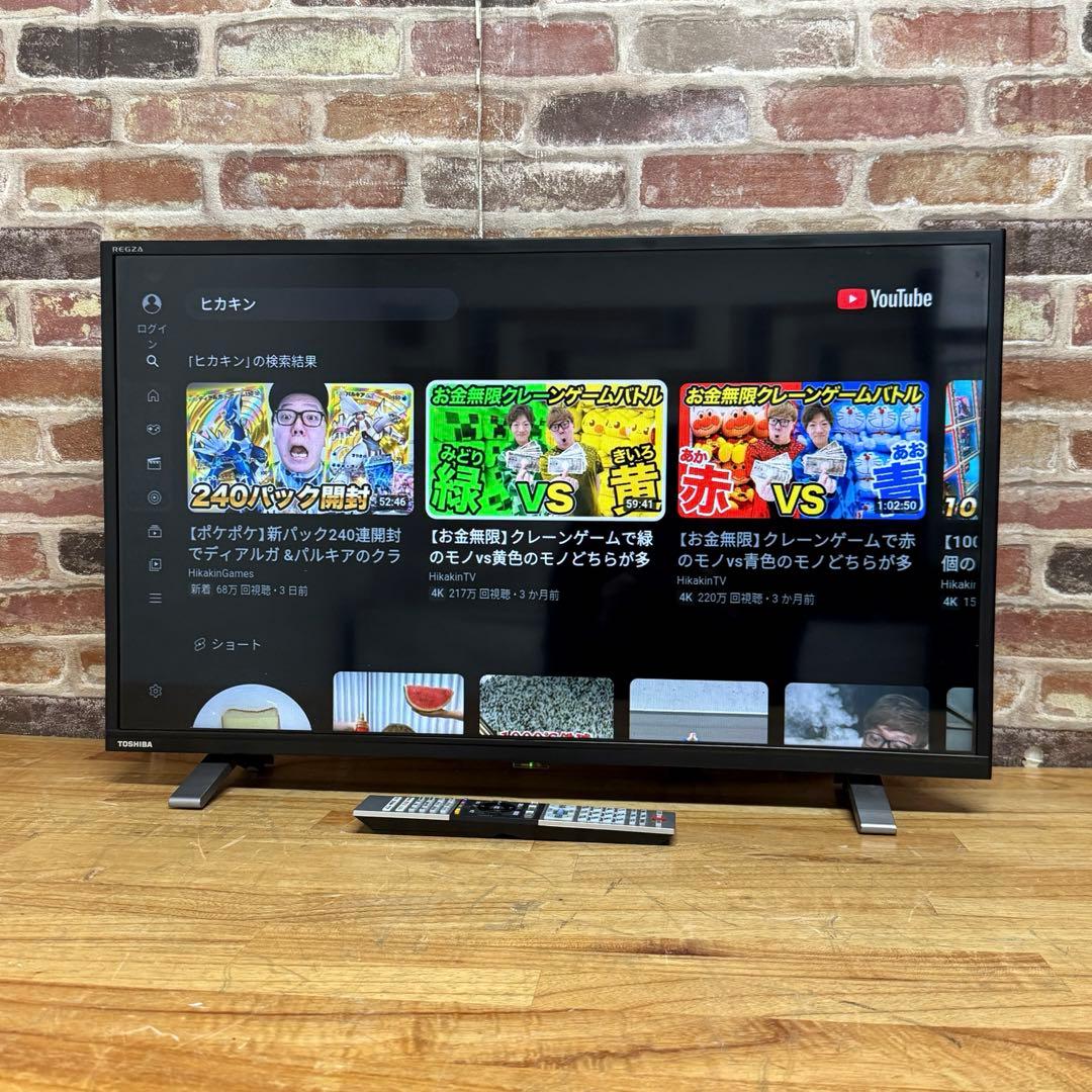 東芝 32V型 液晶テレビ 32V34 REGZA スマートテレビ 動画アプリ○