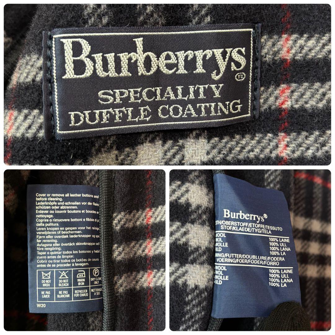 未使用級/XL相当✨バーバリー ダッフルコート ノバチェック イギリス製 付属品