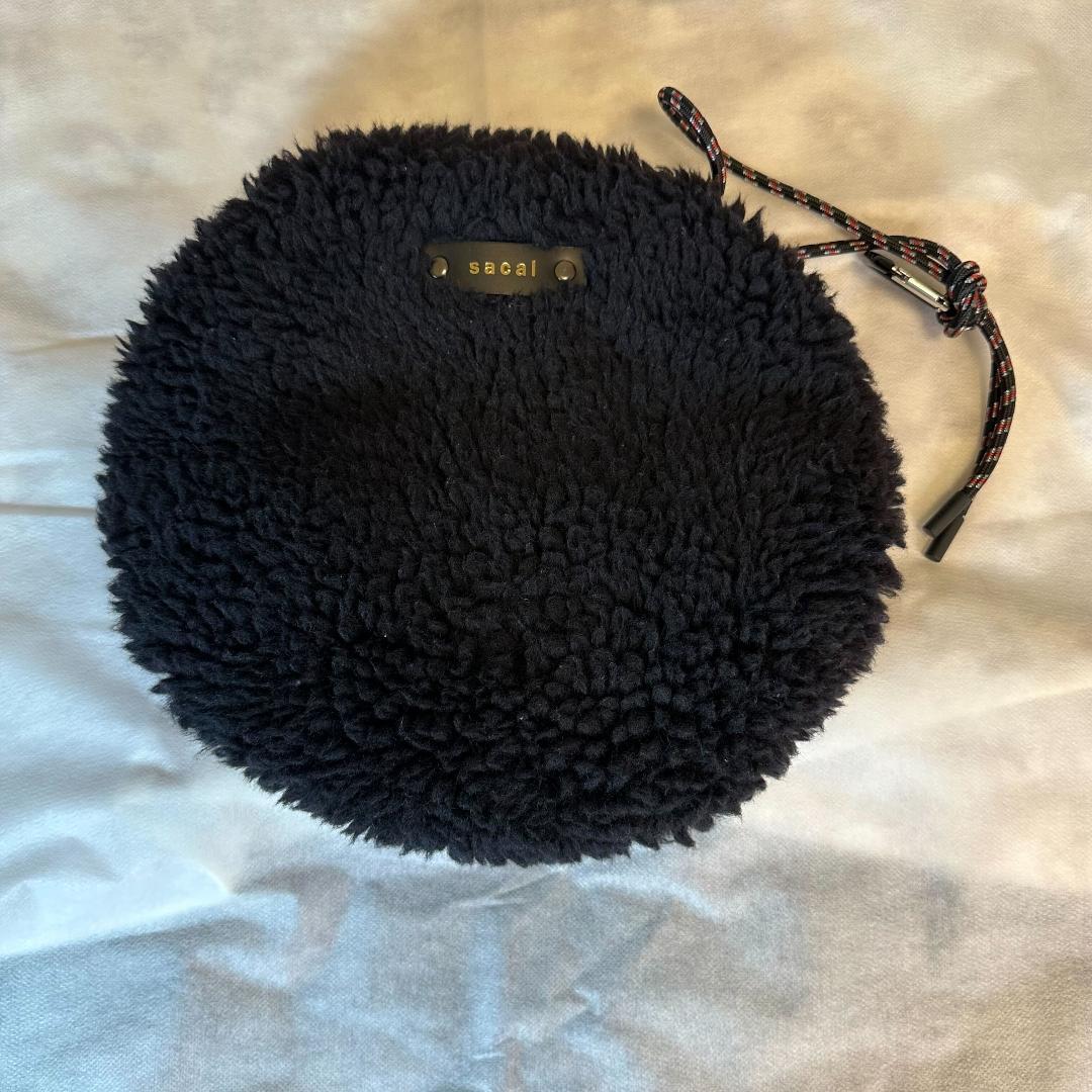 sacai サカイ 22SS ファーバッグ 黒 フリーサイズ