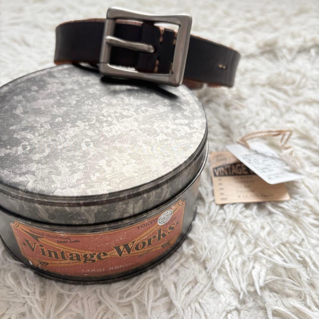 Vintage Works DH5679 35/89 レザー ベルト　缶付