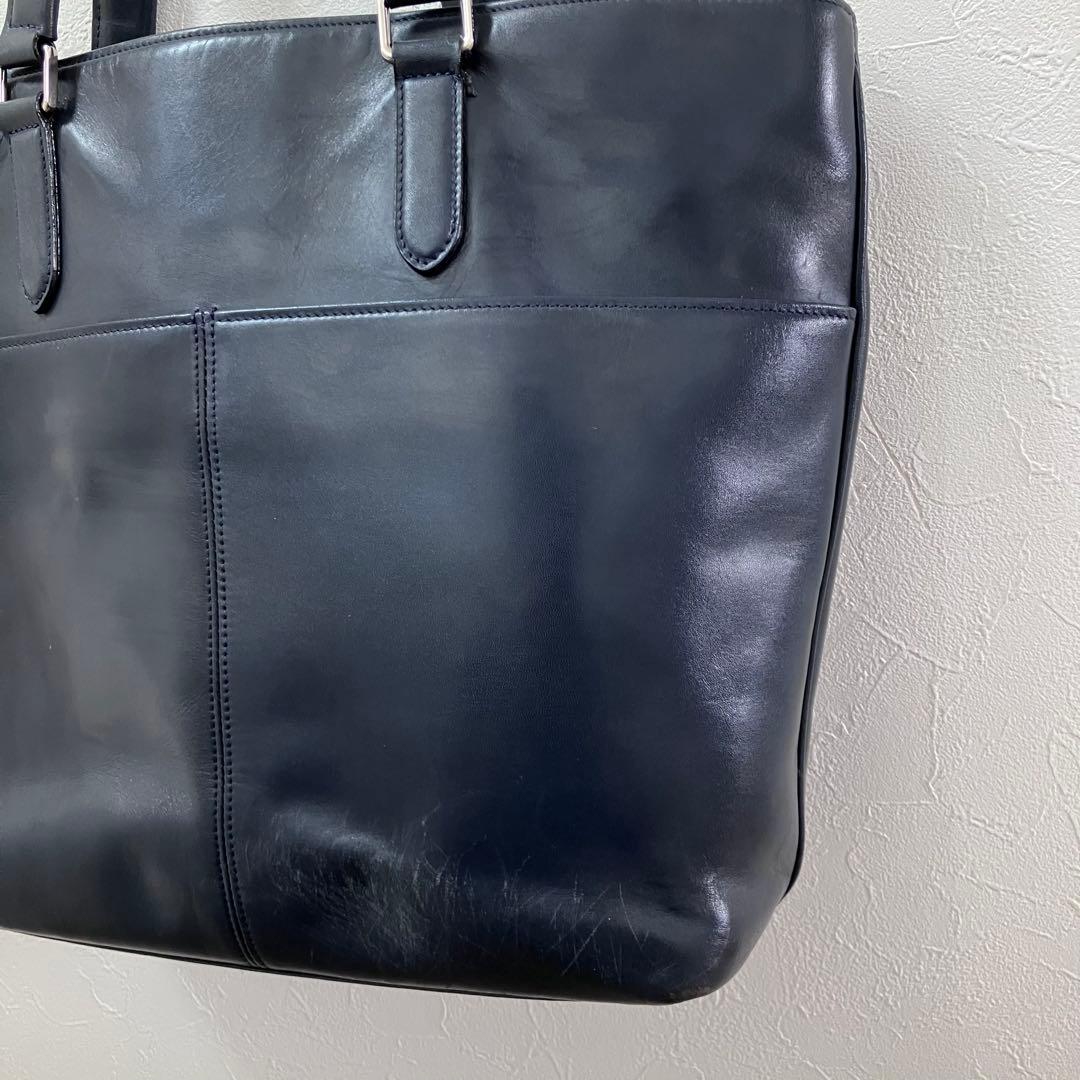 PORTER ポーター ソート ビジネス トートバッグ レザー ネイビー A4