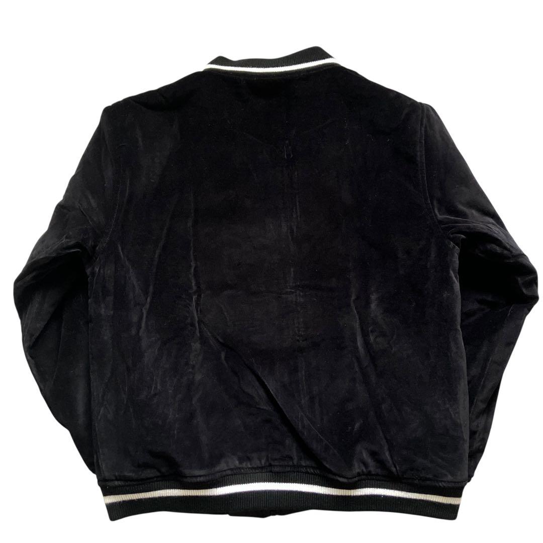 未使用 FOUR TWENTY 別珍スカジャン 豪華刺繍ブラックベロアジャケット