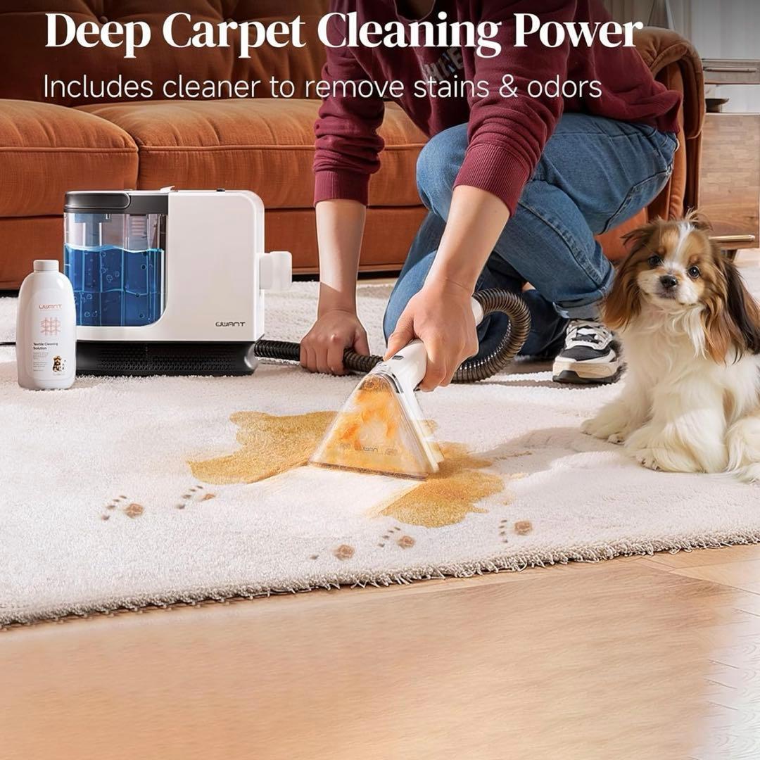 リンサークリーナー 600W強力モーター搭載カーペットクリーナー