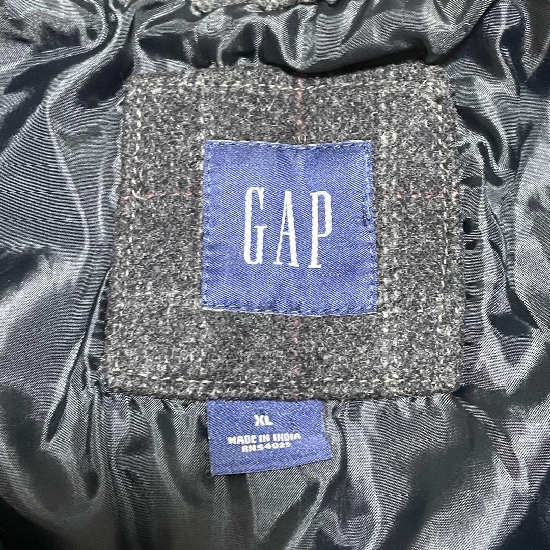 OLD GAP ウールジャケット　00s Y2K 短丈　襟ボア　チェック　XL