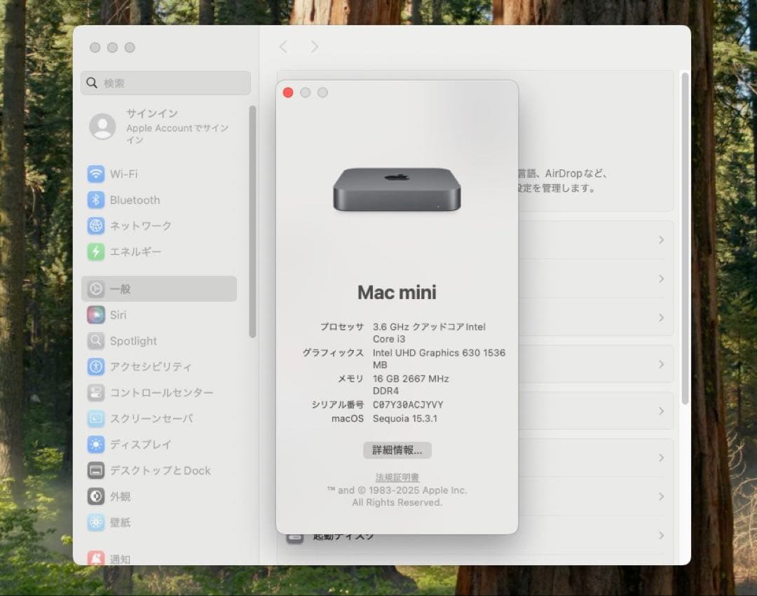 Macデスクトップ Apple Mac Mini 2018 i3/16Gb/ssd250Gb