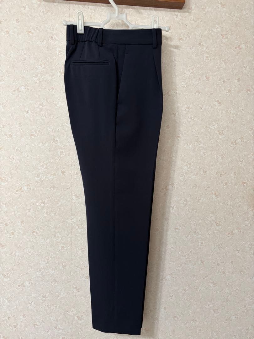 リ*ィ様 『極美品』プラステ カラーレス パンツスーツ トリアセテート混ネイビー