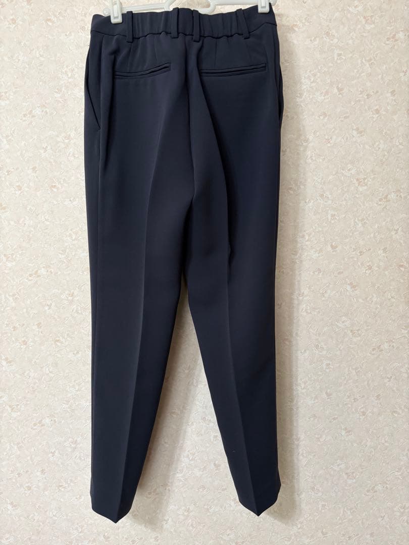 リ*ィ様 『極美品』プラステ カラーレス パンツスーツ トリアセテート混ネイビー