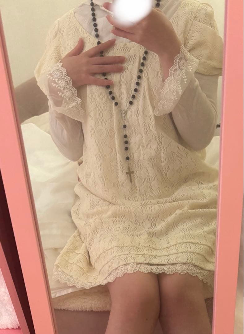 レースワンピース 森ガール 姫カジ y2k 古着ガーリー フェアリーグランジ