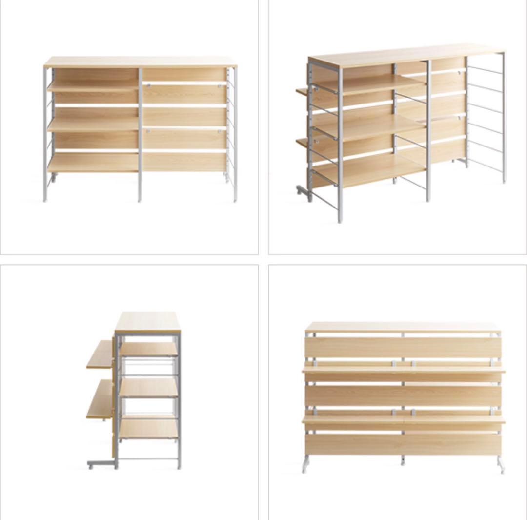 キッチンカウンター キッチンラック ナチュラル＆ホワイト 120cm