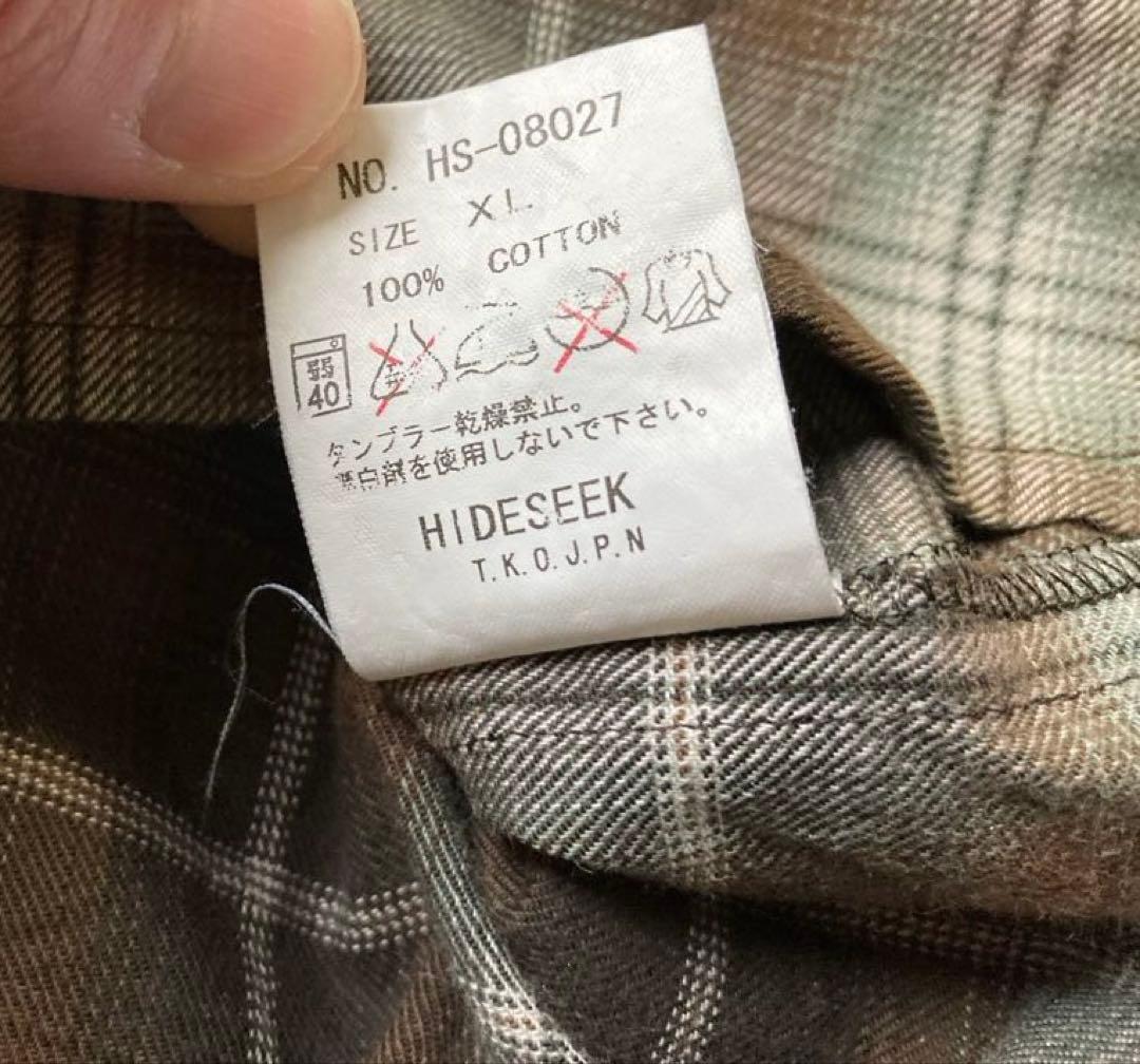 HIDEANDSEEK ハイドアンドシーク オンブレ チェックシャツキムタクXL