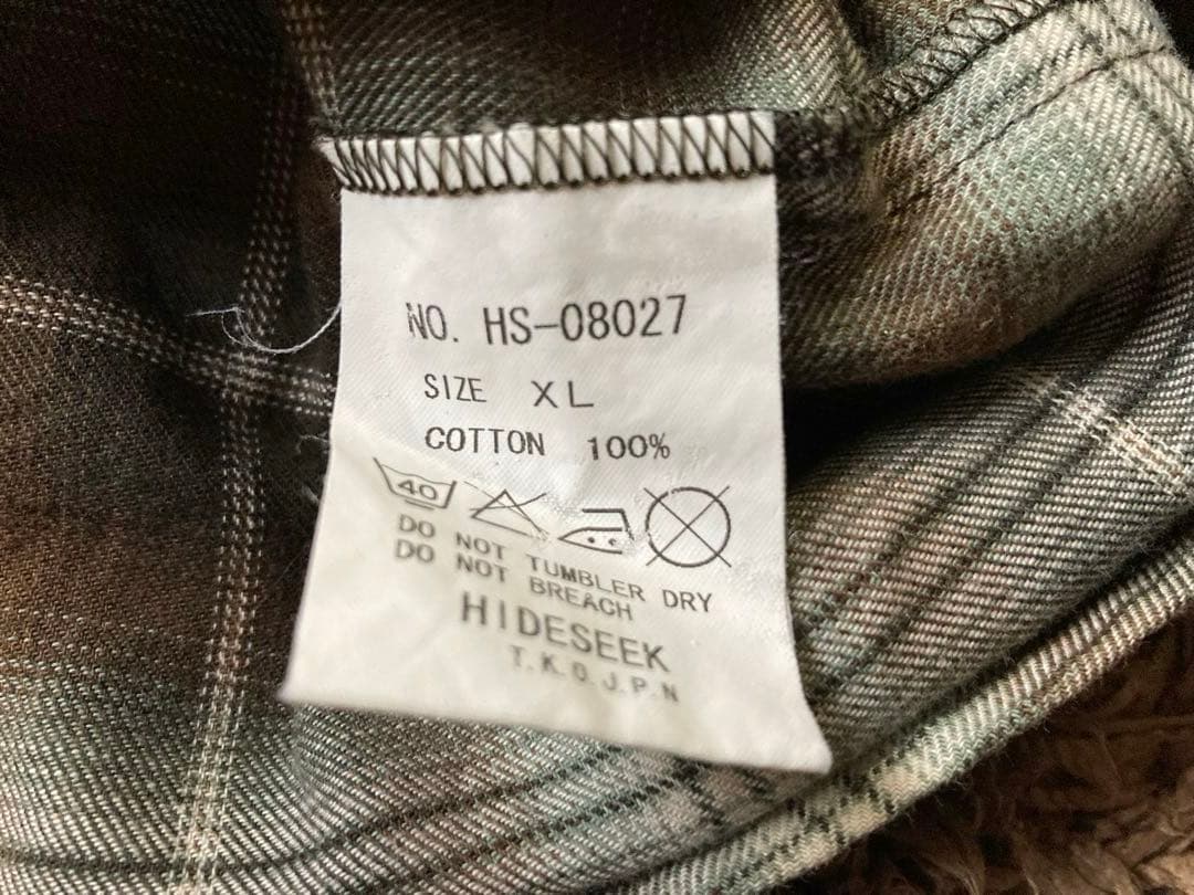 HIDEANDSEEK ハイドアンドシーク オンブレ チェックシャツキムタクXL