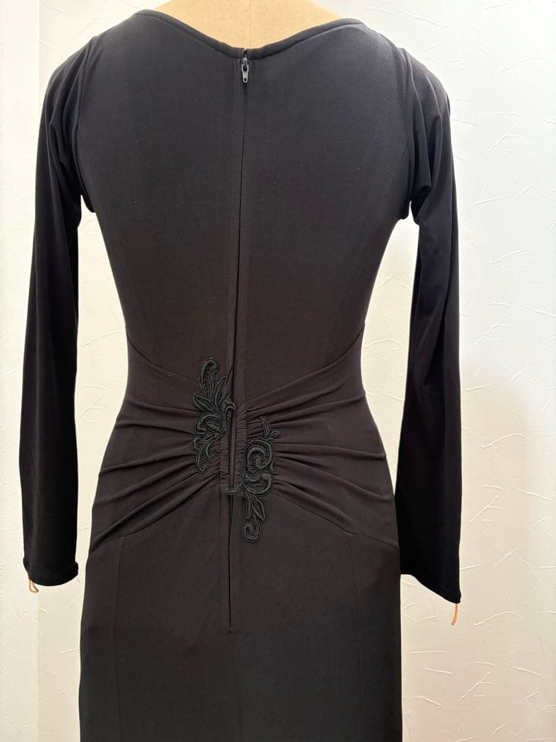 社交ダンス用黒ワンピース