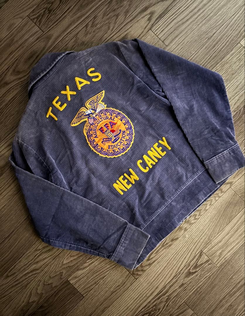 【極上フェード】 70s ~【ナス紺】 FFA ジャケット 　lot100-36