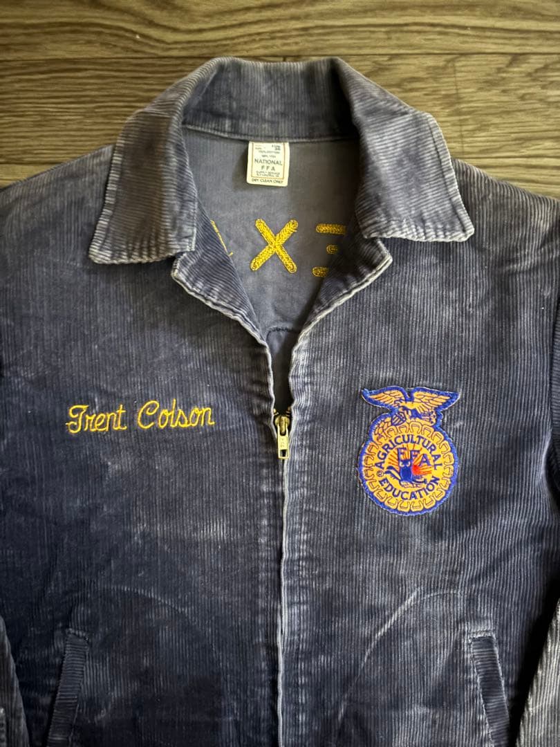 【極上フェード】 70s ~【ナス紺】 FFA ジャケット 　lot100-36