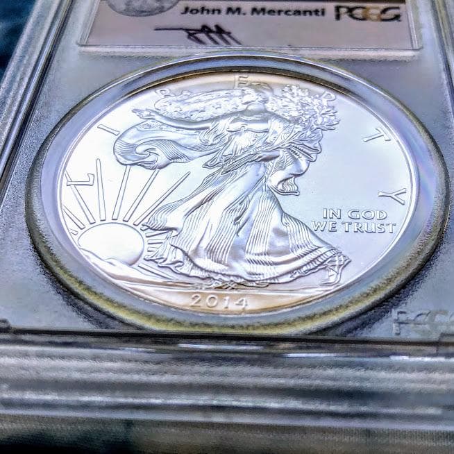 【貴重】2014 アメリカ 米国 シルバーイーグル MS69 ガバメントボックス