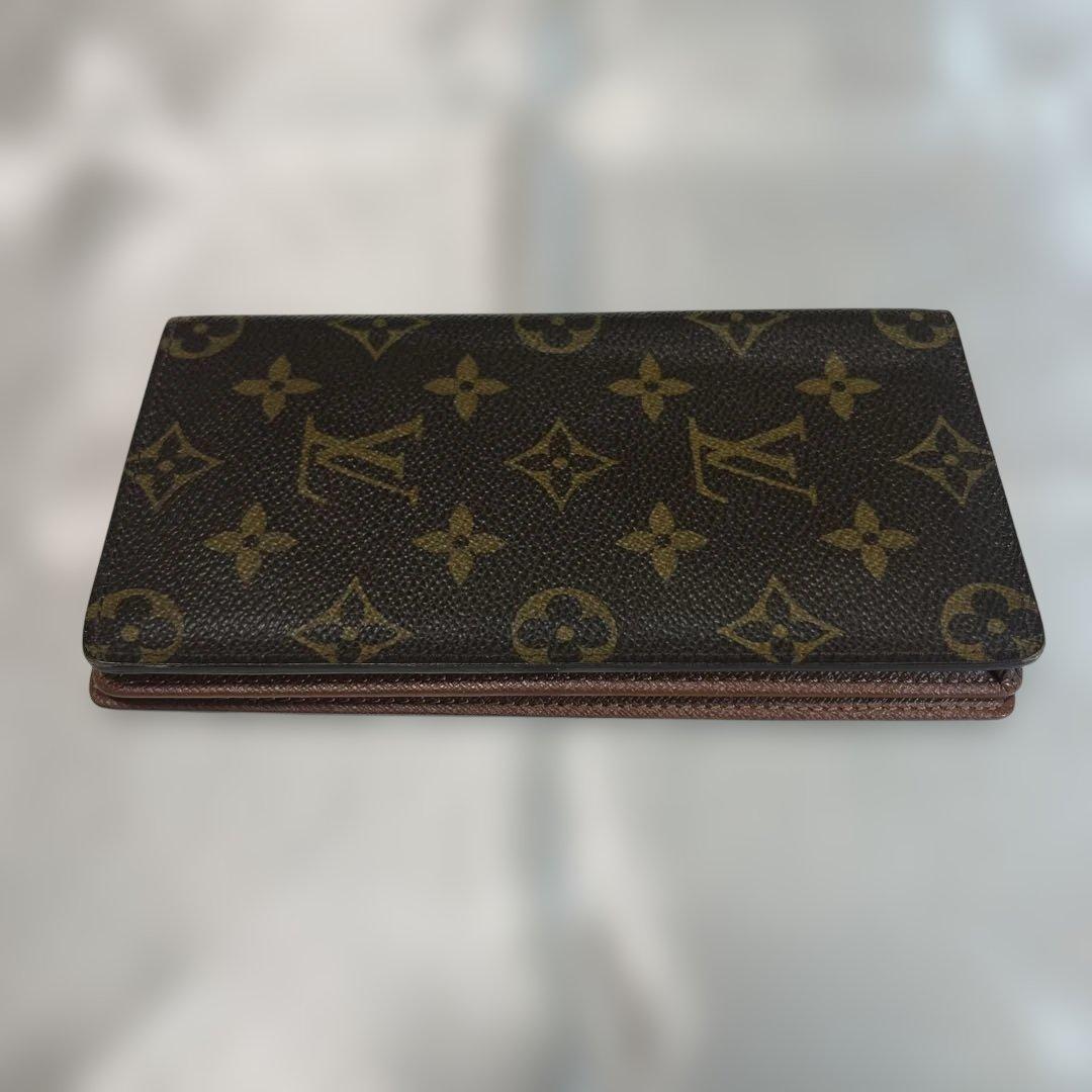 ルイヴィトン 長財布 二つ折り 札入れ モノグラム レザー 美品