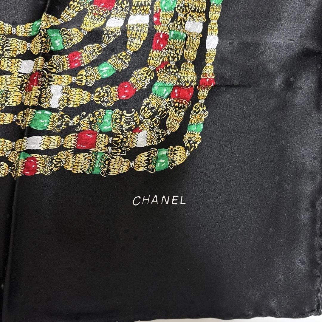 鞠*山様 CHANEL シャネル　シルク　スカーフ　宝石柄 長期保管品