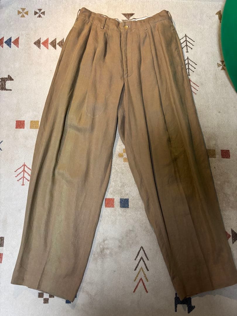 ヨウジヤマモト　ヴィンテージ　リネン　ベージュ　モード　超希少　セットアップ