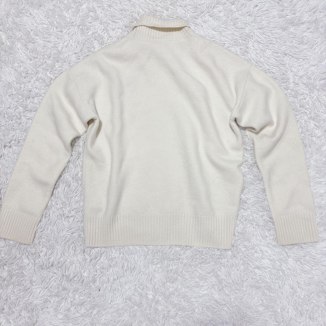 AMI PARIS ハートロゴ タートルネックニット M 厚手 ワンポイントロゴ