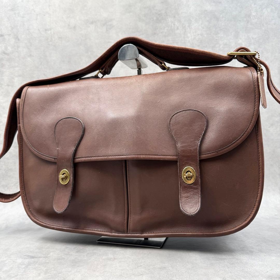 コーチ メトロポリタン ビジネスバッグ ブラウン レザー ターンロック