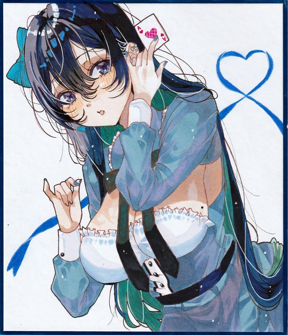 冬*川様 手描きイラスト色紙 オリジナルアリスちゃん