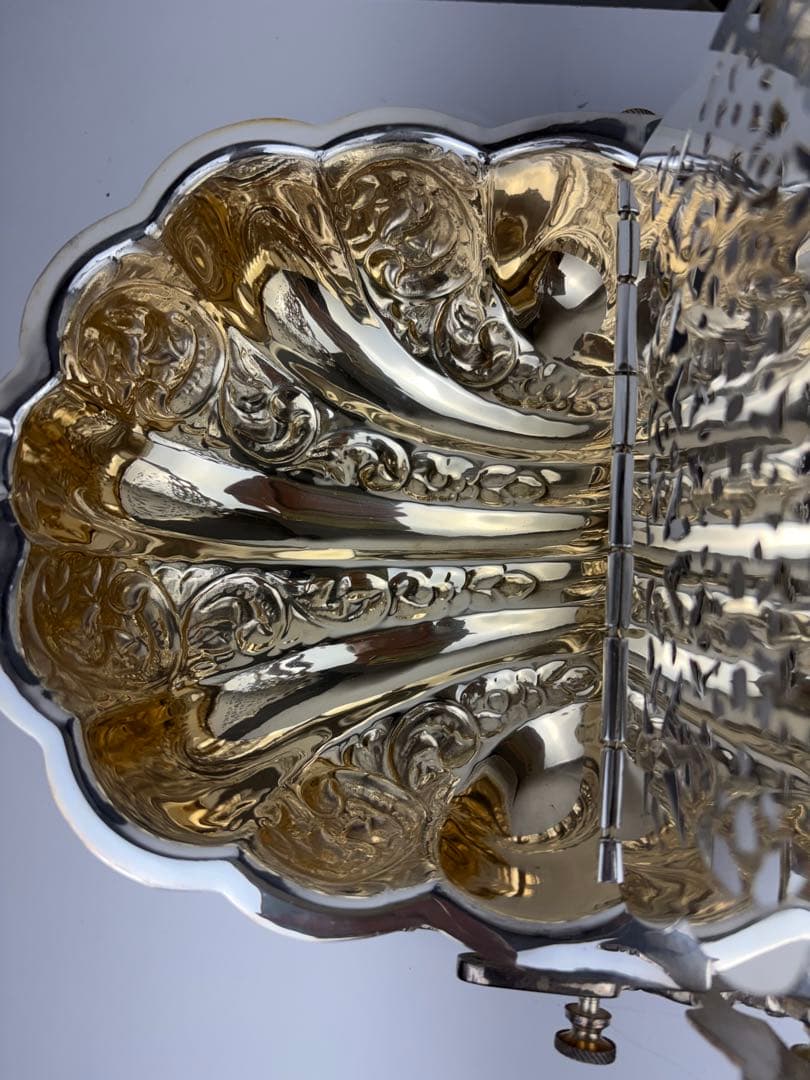 H*2様 アンティーク　シルバープレート　ビスケットウォーマー お菓子入れ