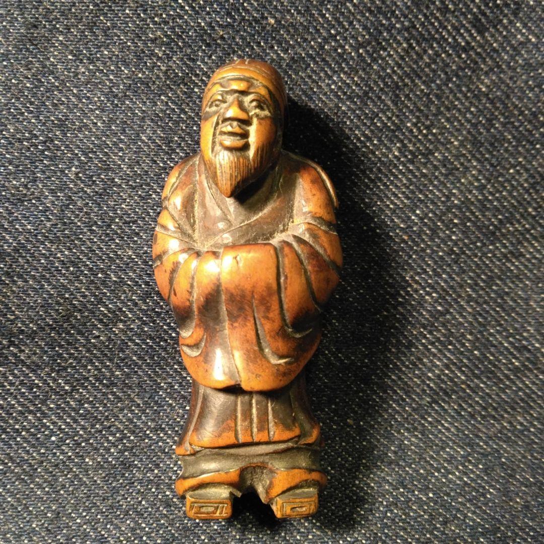 古い　根付け木製 骨董　着物 揚げ物 k