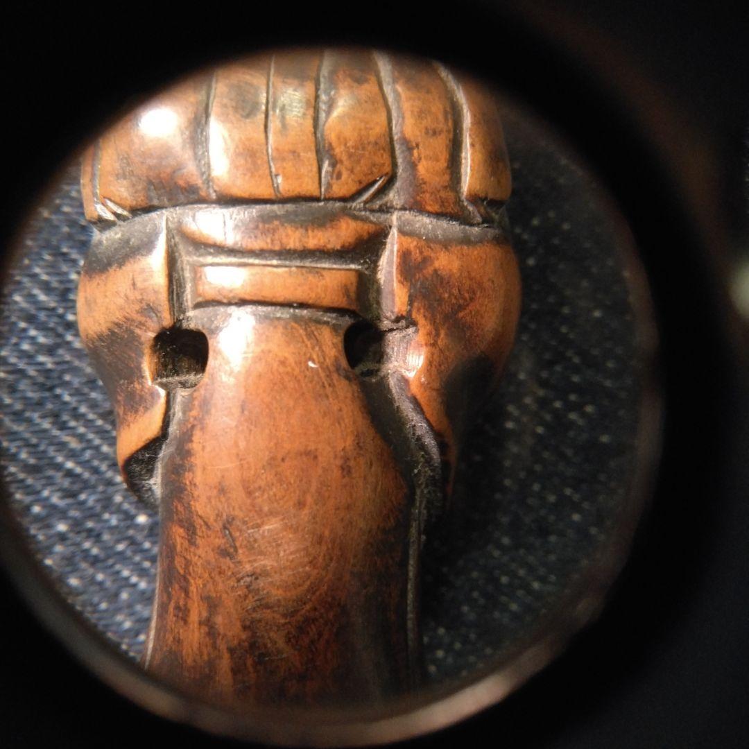 古い　根付け木製 骨董　着物 揚げ物 k