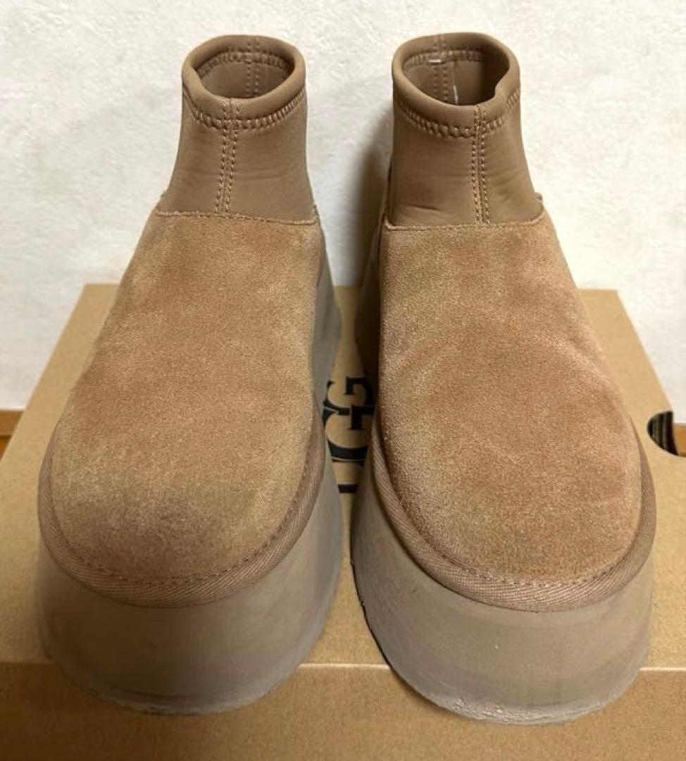 UGG ムートンブーツ キャメル 22cm クラシックディッパーパッファー　美品
